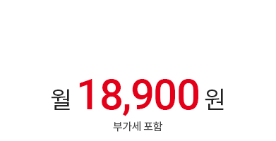 월 18,900원 (부가세 포함)