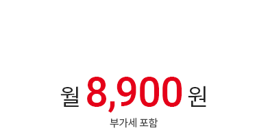 월 8,900원 (부가세 포함)